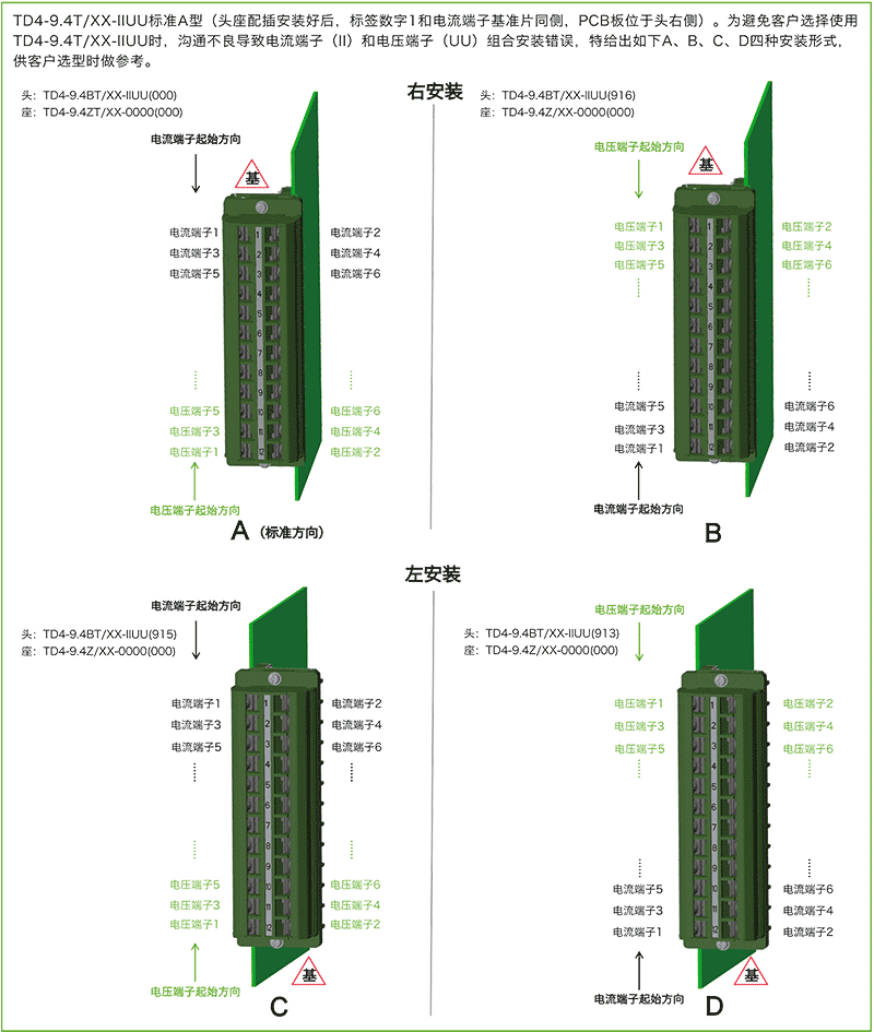 卓能9.4mm間距插拔式電流電壓端子選型說明